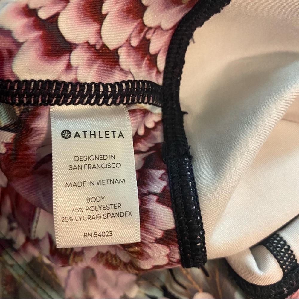 ATHLETA Run Free Garden Party 7/8 Leggings Pants Running Yoga Size:  MT - Picture 13 of 15
